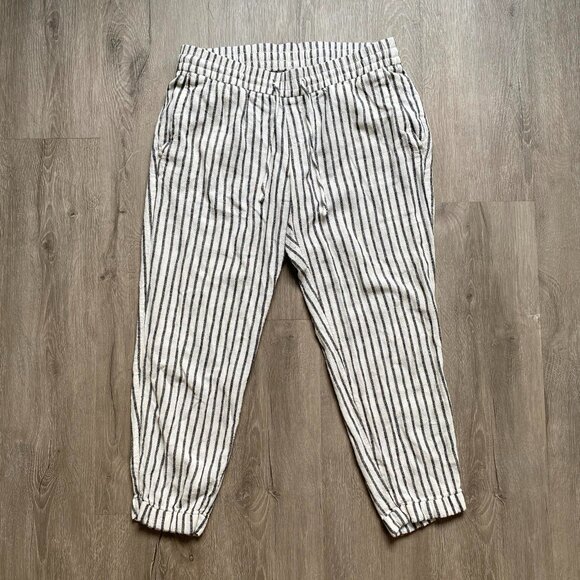 Old Navy Mid-Rise Cropped Linen-Blend Pants Small - Picture 2 of 10